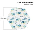 thumbnail image 2 of KLL Drink Coasters Set Hexagon of 4,PU Leather Absorbent Coasters Set Decorative Coffee Cup Coasters Housewarming Gift for Home Decor-Sea Turtle, 2 of 5