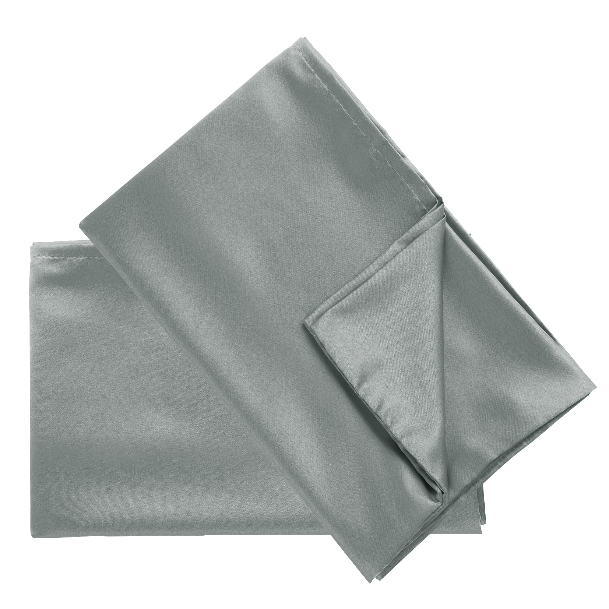 Unique Bargains 4 Pack Satin Pillowcases for Hair and Skin, Grey Queen