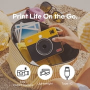 KODAK Mini Shot 3 Retro 4PASS 2-in-1 Instant Camera and Photo Printer (3x3 inches) + 38 Sheets Bundle, Yellow