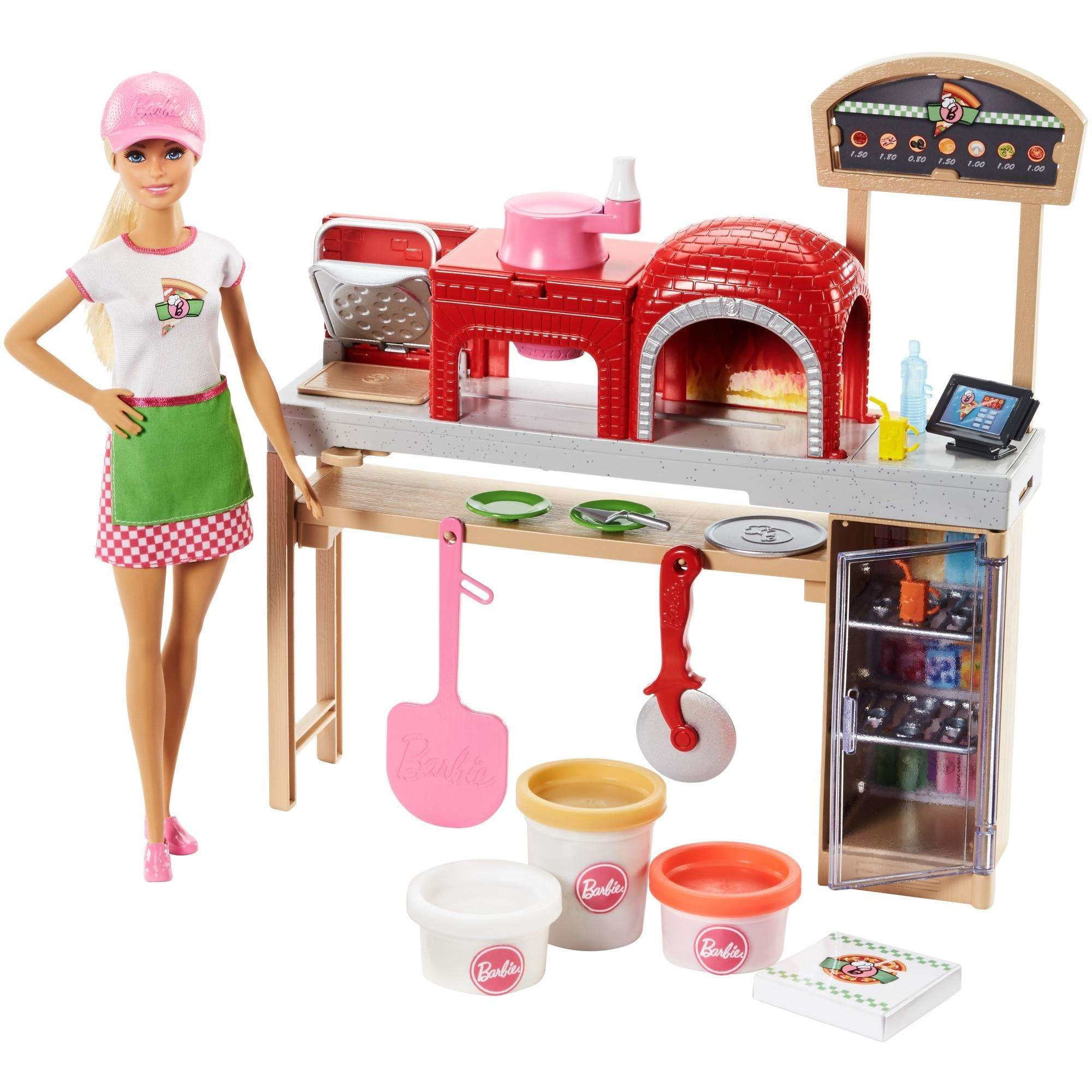  Barbie  Cooking  Baking Pizza Making Chef Doll Play Set  