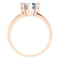 thumbnail image 4 of 2 ct Heart Cut Natural Sky Blue Topaz Solitaire 18K Rose Gold Womens Engagement Ring, 4 of 5