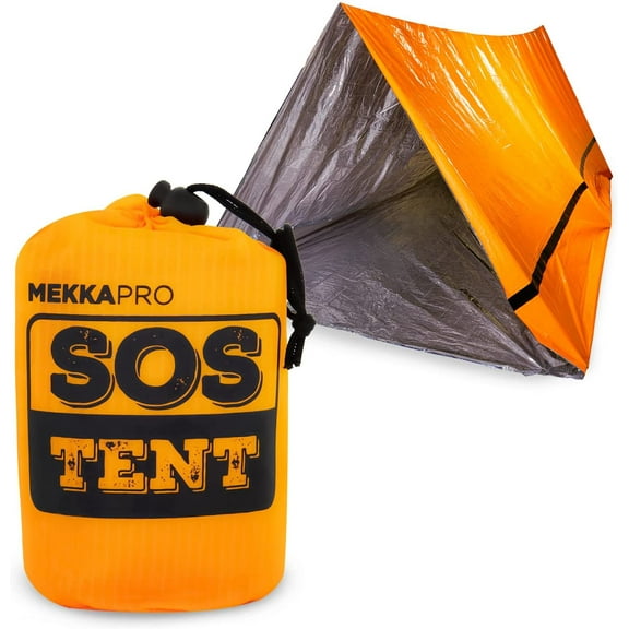 MEKKAPRO Emergency Tent Shelter - 2 Person, Resistant and Lightweight-5.3"L x 35.43"W x 35.43"H