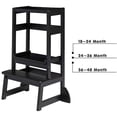 thumbnail image 3 of SDADI LT05G Mother's Helper Adjustable Kids Kitchen Step Stool, Black, 3 of 8