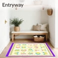 thumbnail image 3 of ODIKA 6x9 Machine Washable Non-Slip Area Rug, Kindergarten ABC Language Arts Decorative Study High Traffic Rug with Pad, Yellow, 694370, 3 of 8