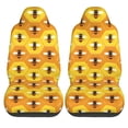 thumbnail image 2 of KAKALAD Honeycomb cute bee yellow Universal Car Seat Covers Set Vehicle Universal Front Seats Protector 2 Pcs, 2 of 9