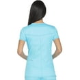 thumbnail image 5 of Dickies Essence Medical Scrubs Top for Women Mock Wrap Plus Size DK804, 4XL, Turquoise, 5 of 5