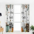 thumbnail image 5 of Hokiten Sage Green Fall Blackout Curtains | Light Blocking Print Window Curtains, Thanksgiving Pumpkins Botanical Thermal Insulated Window Drapes for Living Room Kitchen Cafe (2 Panels, 104"W x 52"L), 5 of 7