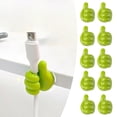 thumbnail image 2 of Cable Clips Ecohintz Cable Management Hooks - 10Pcs Adhesive Finger Hooks for Organizing Chargers & Wires, Space-Saving Desk Solution, Cord Organizer for Desk, Green, 2 of 9