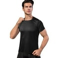 thumbnail image 2 of Menâs Short Sleeve Dry Fit Active Crew Neck T Shirt - Athletic Running Gym Workout Tee Tops, 2 of 9
