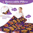 thumbnail image 3 of Halloween Jack O Lanterns with Candy Toddler Nap Mats for Kids Preschool,50"x20" Sleeping Mat Bag or Kids,Toddler Sleeping Bag,Toddler Nap Mat or Daycare, 3 of 6