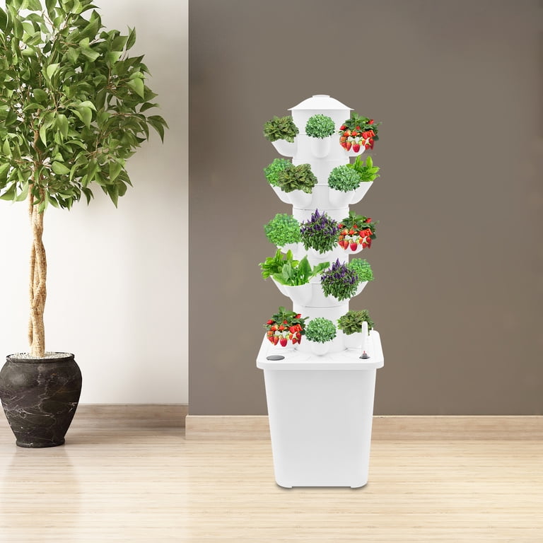 Automatic Watering Garden Hydroponics Tower Garden - 20 Plant Vertical Growing  System With Automatic Watering Timer Gardyn Hydroponic System