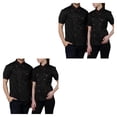 thumbnail image 2 of Matsuzay Uniforme de Chef de algodón, camisas de manga corta para hombres, botones de delantal, suministros ajustables para el hogar, bandas Negro L 2piezas, 2 of 6