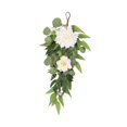 thumbnail image 2 of Guirnalda floral artificial en forma lágrima, corona flores en forma lágrima, adorno para chimenea, fiesta, oficina, regalos inauguración, 2 of 8