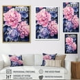 thumbnail image 4 of Designart "Treasures Of Radiant Peony Garden II" Peonies Floater Framed Wall Art Living Room, 4 of 5