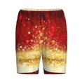 thumbnail image 4 of Wukai Red Gold Glitter Men’s Short Pajama Pants With Pockets Soft Sleep Pj Shorts for Men-4X-Large, 4 of 6