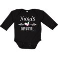 thumbnail image 3 of Inktastic Nana's Favorite- Heart Grandchild Boys or Girls Long Sleeve Baby Bodysuit, 3 of 5