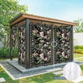thumbnail image 6 of Outdoor Curtains for Patio Waterproof, Black Spring Floral Outdoor Privacy Panels Grommet, Elegant Pastoral Flowers Birds Watercolor Blackout Outside Curtains for Porch/Cabana 54"x108", 1 Panel, 6 of 8