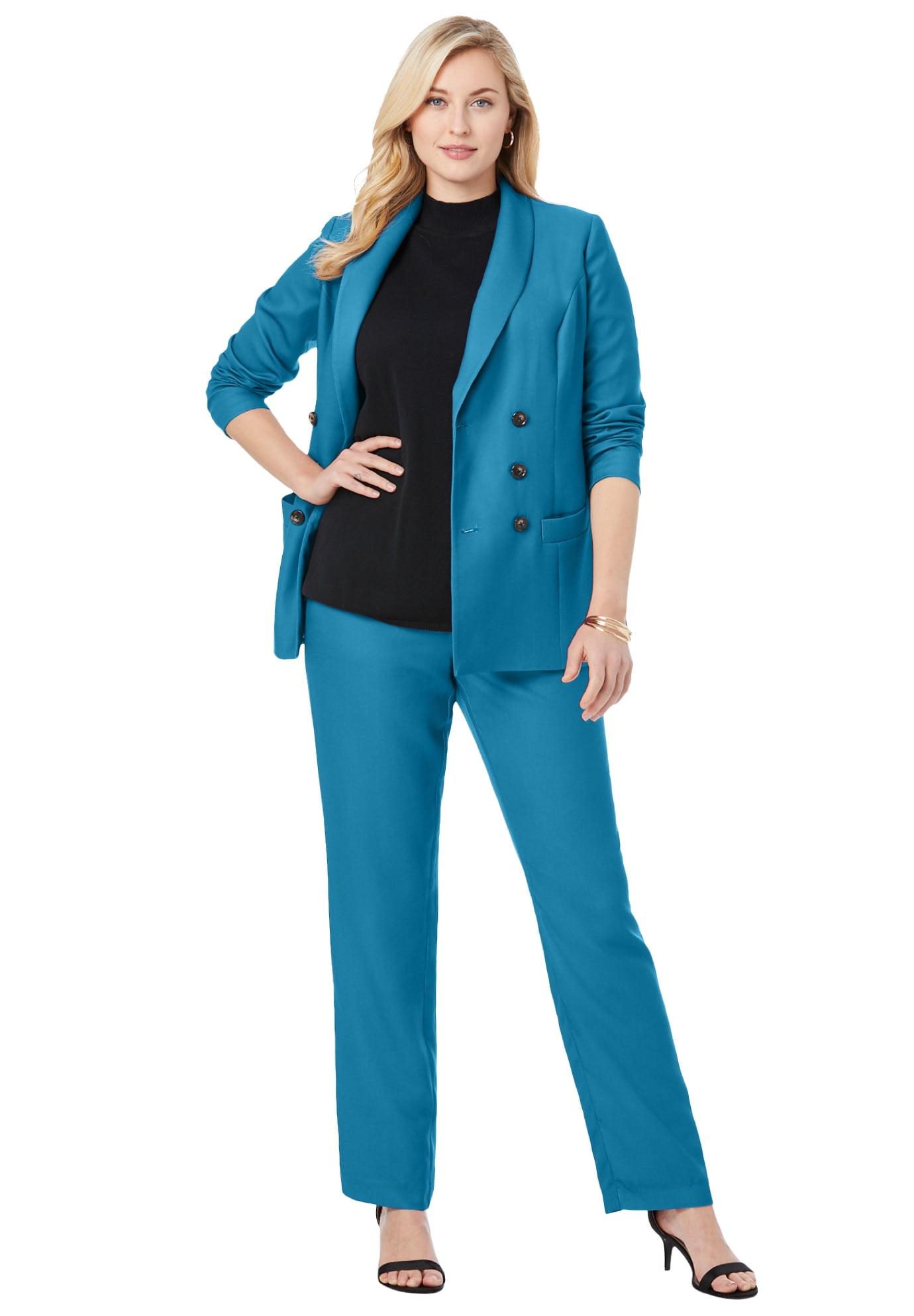 womens plus size pant suit sets
