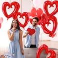 thumbnail image 4 of PMU Heart Shaped 24 Inch Open Center Mylar Balloon, Red Pkg/10, 4 of 7