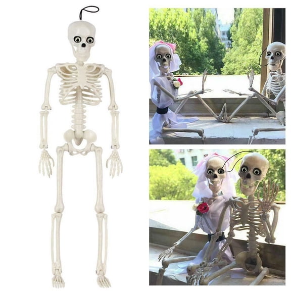 XGFHYJEH Halloween Decor, Halloween Decorations, Halloween Decorations Indoor, Halloween Indoor Decor, Halloween Skeleton Plastic Skull Pendant Foldable 40cm Luminous Eye Skeleton