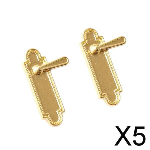 Cerraduras de puerta de Aleación en miniatura Baoblaze para casa de muñecas 1/12 5 piezas