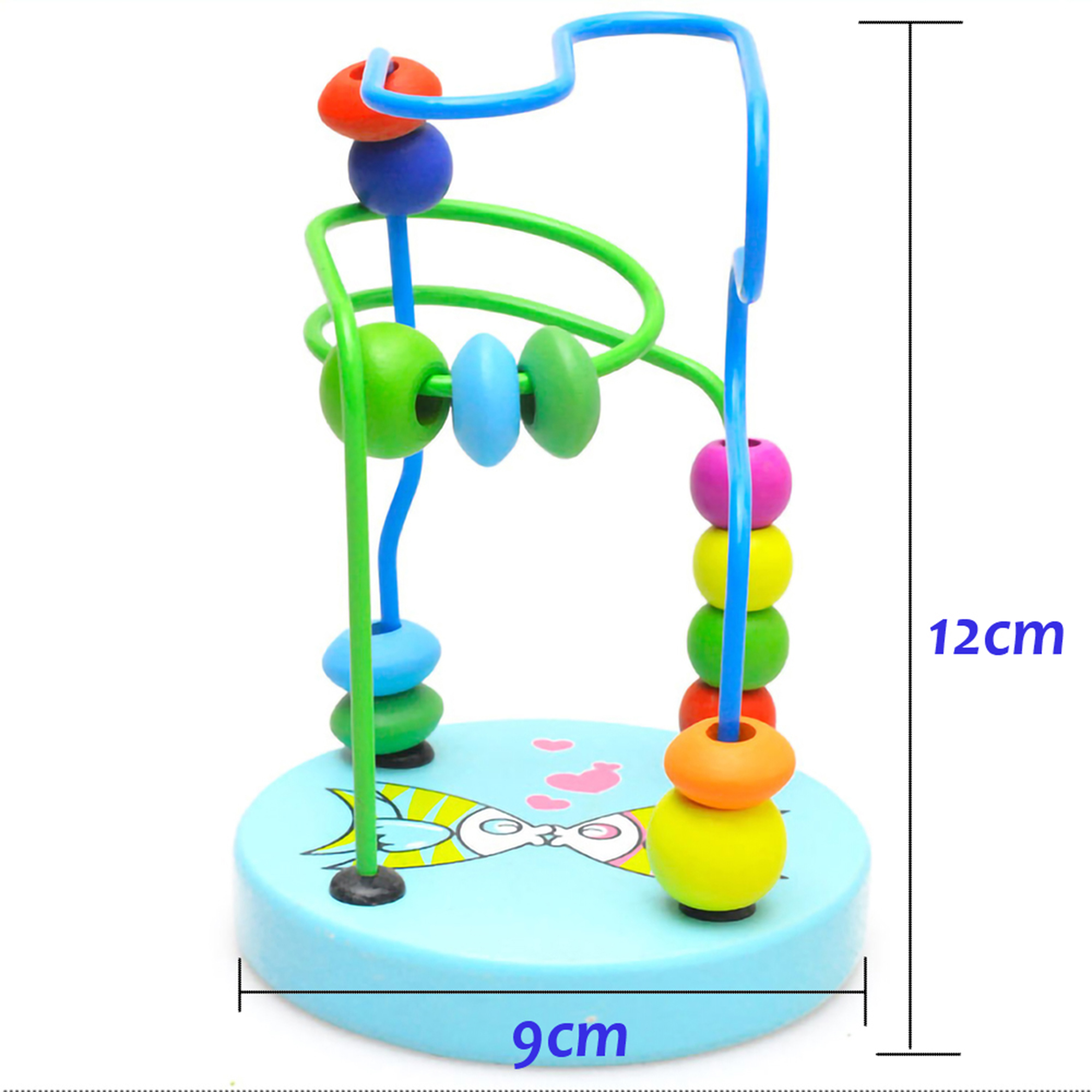 Wire Maze Roller Coaster for Toddlers Toy Gift Child Kids Colorful Wooden Mini Around Bead Educational Game Toy for Kids Sliding Beads On Twists Wire - image 2 of 6