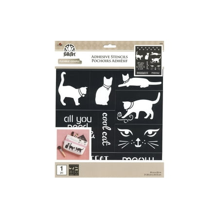UPC: 0028995392467 | Plaid Folkart Stencil Adh 8.5×9.5 Cat