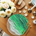 thumbnail image 2 of Round Placemats Green Ocean Wave 15 inch Set of 6 Table Mats for Dining Table Abstract Ombre Beach Heat Resistant Non-Slip Kitchen & Home Decorative Place Mat Set, 2 of 8