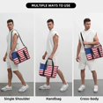 thumbnail image 6 of Travel Duffel Bag Love America Sports Tote Gym Bag Shoulder Weekender Overnight Bag For Women Men, 6 of 6