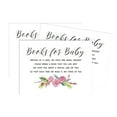 thumbnail image 2 of Inkdotpot 30Rose Floral Baby Shower Book Request Cards Bring A Book Instead Of A Card Baby Shower Invitations Inserts Games, 2 of 5