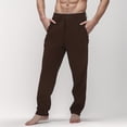 thumbnail image 2 of Men's Casual Pants Men's Autumn And Winter Slacks Tracksuit Pants With Pocket Stylish Jeans Cropped Coffee 32, 2 of 9
