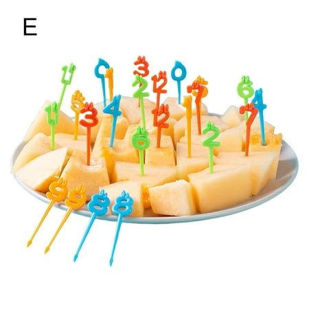 

10/24X Animal Food Picks For Kids Fun Bento Picks Fruit} Cartoon Animal X0I4