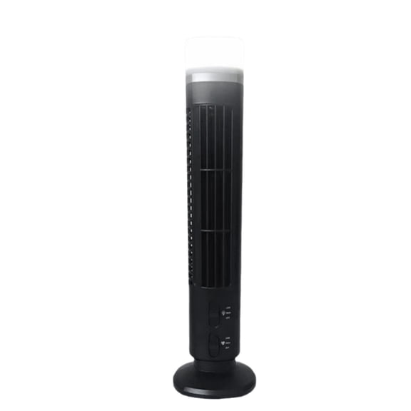 Living Room LED Tower Fan with 2 Gear Speed, USB Cable Included, Black