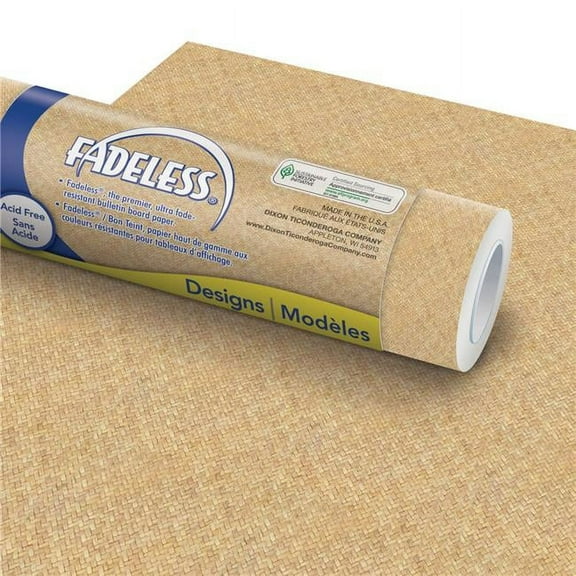 Pacon® Fadeless Bulletin Board Art Paper, 48" x 12', Wicker, Pack Of 4 Rolls