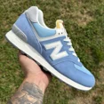 thumbnail image 1 of New Balance 574 Blue Laguna White U574RCA Men’s Size 9 Medium, 1 of 6