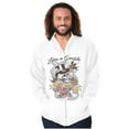 thumbnail image 5 of Life's A Gamble Skull Rose Tattoo Zip Up Hoodie Men's Women's Brisco Brands L, 5 of 6