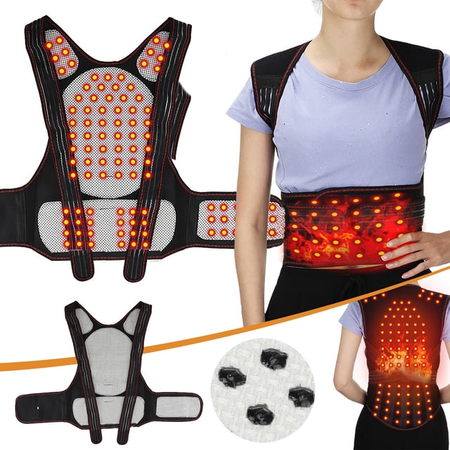 Xihbxyly Las mejores ofertas de hoy Camisa de hombros autocalentable con 98 imanes Camisa de hombros Tomalin Camisa de hombros con calefacción cálida Chaleco de espalda