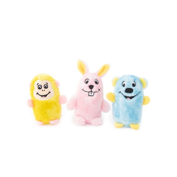 Juguetes para Perros ZippyPaws Squeakie Buddies, Sin Relleno, Paquete de 3