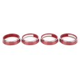 thumbnail image 4 of Uds. Perilla de ventilación de aire A/C anillos de adornos reemplazo de decoración de aleación de aluminio rojo para Honda VEZEL XRV, 4 of 9