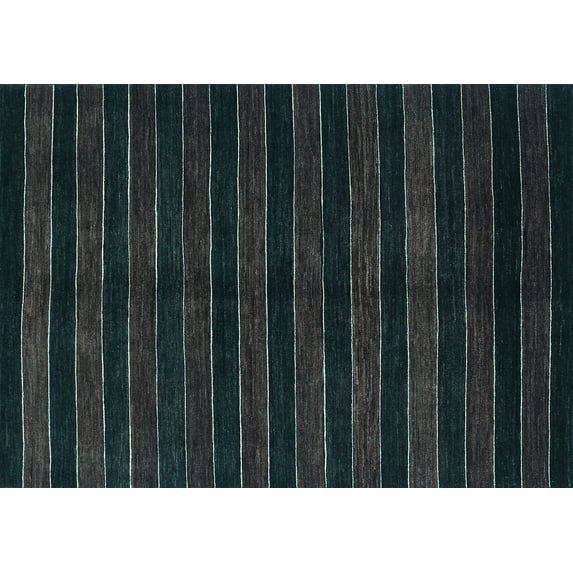 Ahgly Company Indoor Rectangle Abstract Light Blue Contemporary Area Rugs, 2' x 3'
