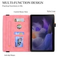 thumbnail image 5 of 2021 Galaxy Tab A8 10.5-Inch Case (SM-X200 /SM-X205) - Protective Leather/Silicone Composite Cover with [Adjustable Stand /Card Holder], Lightweight Flip Classic Flower Samsung Case (Pink), 5 of 5