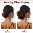 thumbnail image 6 of Claw Clip Messy Bun Hair Piece Real Human Hair Buns Wavy Curly Updo Hair Buns Claw Clip Ponytail Hairpieces Hair Scrunchie with Clip for Women, 6 of 11