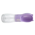 thumbnail image 4 of Botella de agua para perros, grado alimenticio, a prueba de fugas, dispensador de agua para cachorros, perros y gatos, para caminar, viajes al aire libre, senderismo, 550 ml, grande, morado, 4 of 13