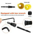 thumbnail image 4 of HSEAMALL 8PCS Hole Saw Kit, 19-64mm Carbon Steel Downlights Drill Bit Tools Cutterfor Wood, Plasterboard, Plastic,Yellow, 4 of 6