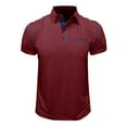 thumbnail image 2 of NIEWTR Men's Zipper Polo Shirts Short Sleeve Workout Golf Shirt Casual Stretch Classic Fit T Shirts(,XXL), 2 of 7