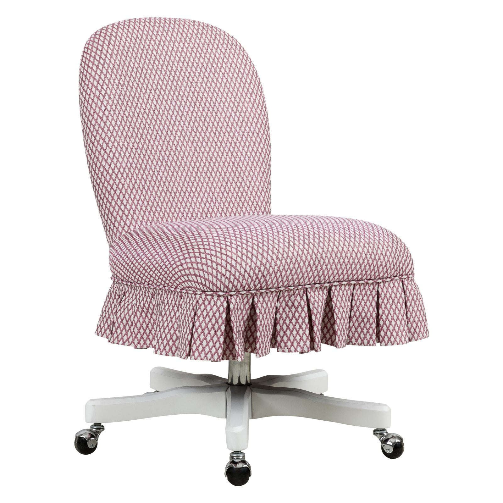 Linon Penny Office Chair, Pink, 1822 inch Adj. Seat Height