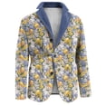 thumbnail image 5 of Dwelliawo Easter Corduroy Blazer Men Formal Graphic Printed Wear Long Sleeve Suit Jacket Corduroy Sport Coats Single Breasted Printedout Slim Fit Blazer Formal Business Mens Blazer White 3XL, 5 of 5