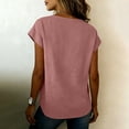 thumbnail image 4 of Cilsoka Womens Short Sleeve Tops Dressy Casual V Neck Oversized Summer Trendy Shirts Business Work Blouses, Trendy Shirts for Women 2026, 4 of 5