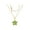 Green, variant on Rotatable Flower Necklace for Women Spinning Fidget Necklace with Crystal Pendant Adjustable White Floral Jewelry Valentines Day Gift for Her Friendship Jewelry Boho Necklace 15.74+1.96 Inches