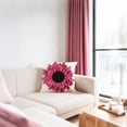 thumbnail image 3 of JWH 3D Cosmos Flower Decorative Throw Pillow Cover 18x18 inch Pink Fabric Cushion Case for Sofa Living Room, 3 of 9